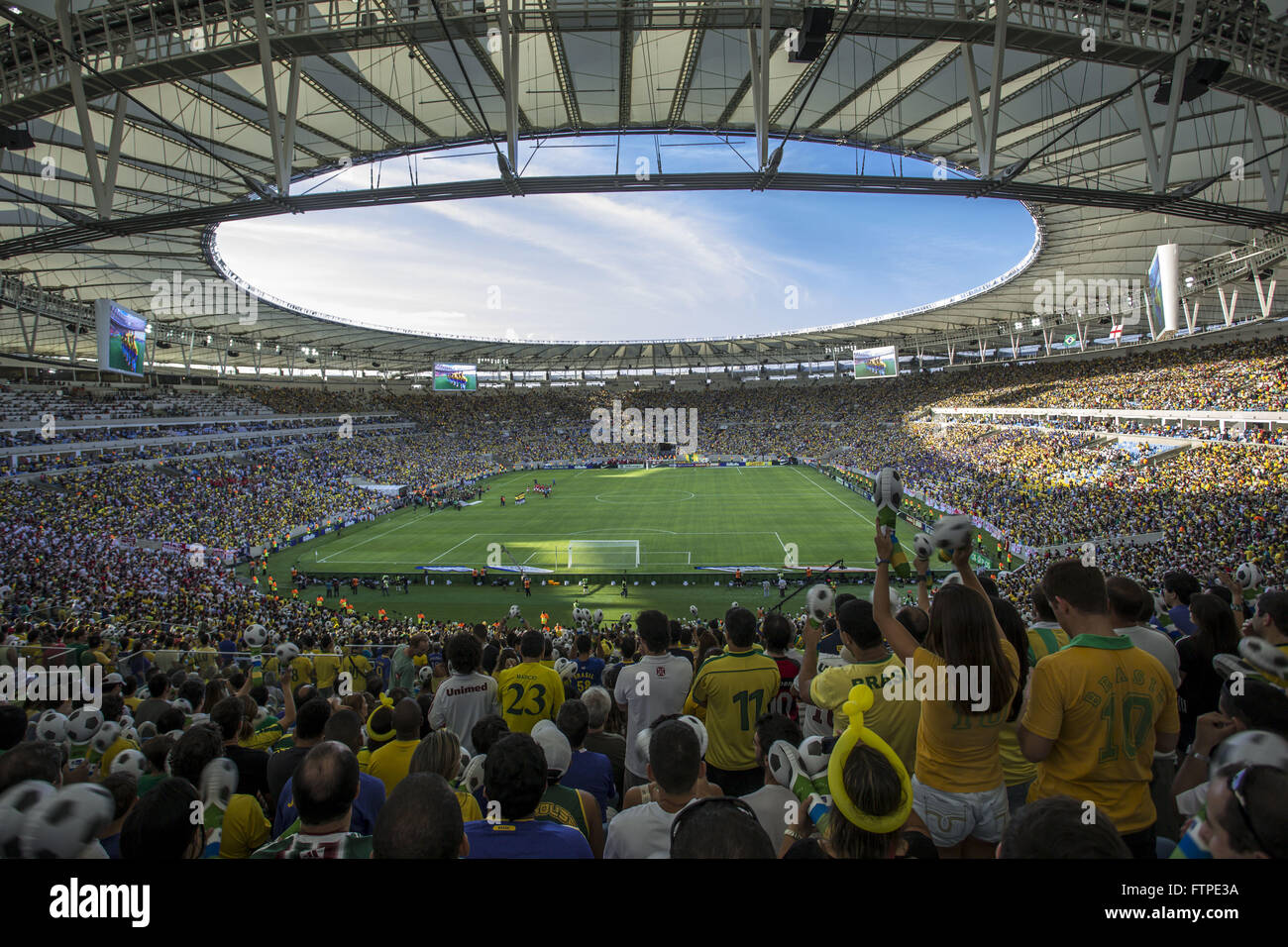 Reopening the Estadio do Maracana with friendly match between the national teams of Brazil and England Stock Photo