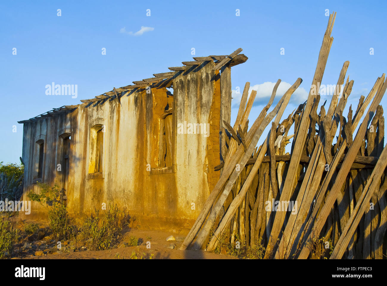 Ruins of habitation on the outskirts of the city of Juazeiro Stock Photo