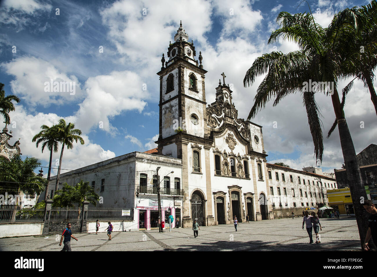 Basilica and Convent of Our Lady of Mount Carmel - Centro Historico Stock Photo