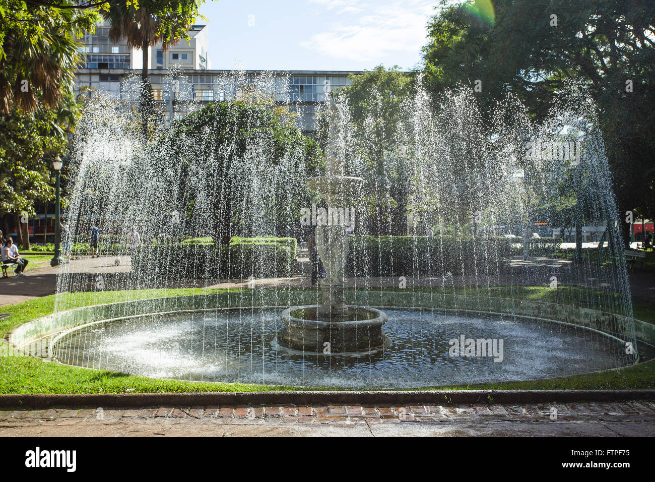 Fountain at the Praca da Liberdade Stock Photo
