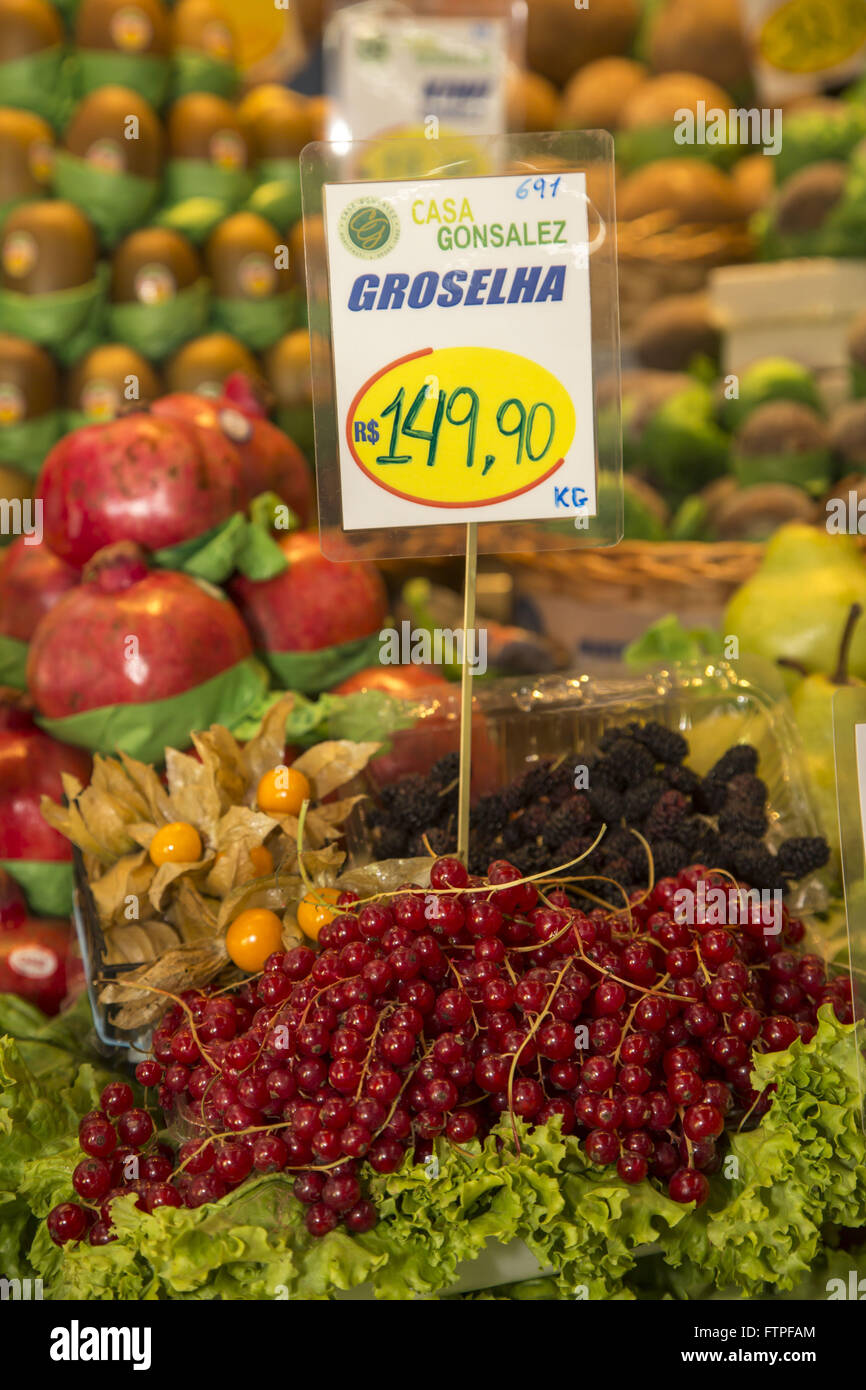 Fruit stand of the Municipal Market of Sao Paulo Stock Photo