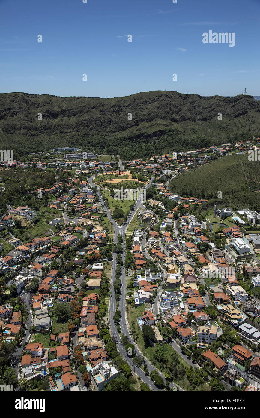 Aerial view of Avenida Agulhas Negras with Praca do Papa Incidental Stock Photo