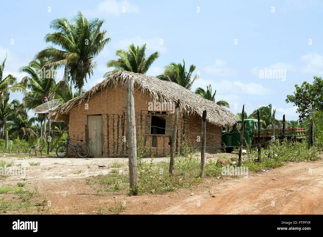 Residences in extractive reserve babacu northern state of Tocantins Stock Photo