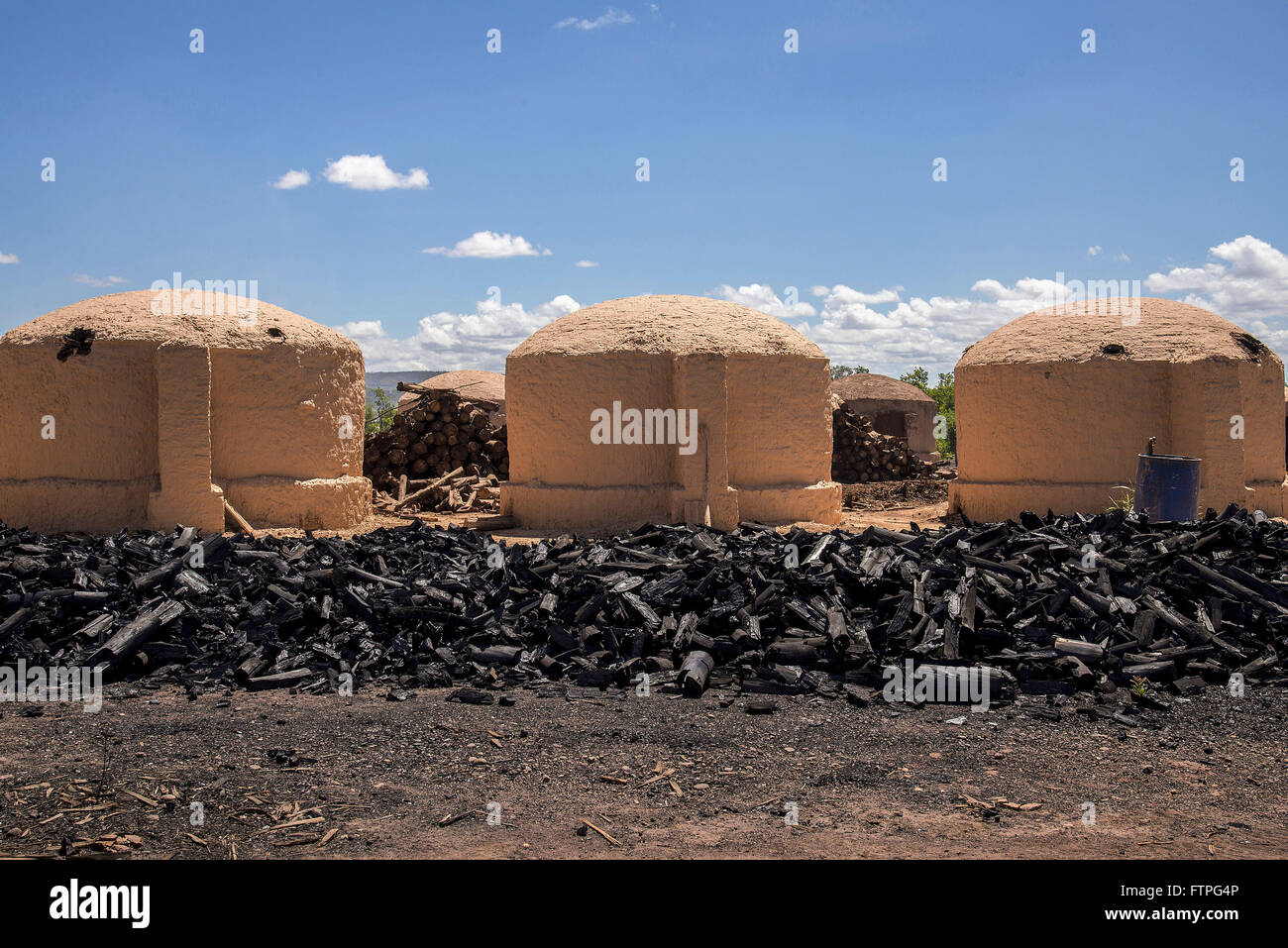 Charcoal furnaces in area of ??eucalypt plantations Stock Photo Alamy