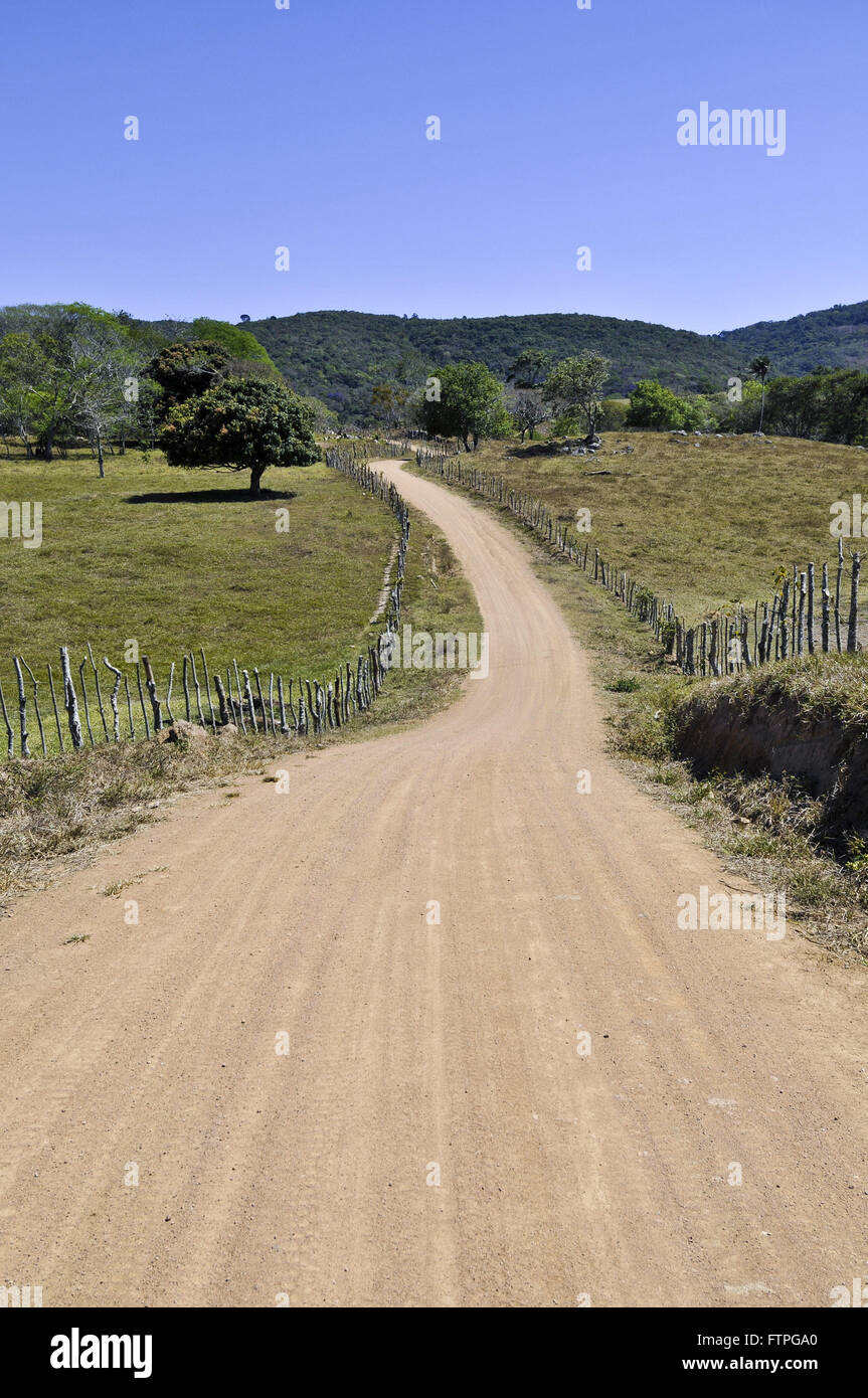 Dirt road in the countryside surrounding the Biological Reserve of Hewn Stone Stock Photo