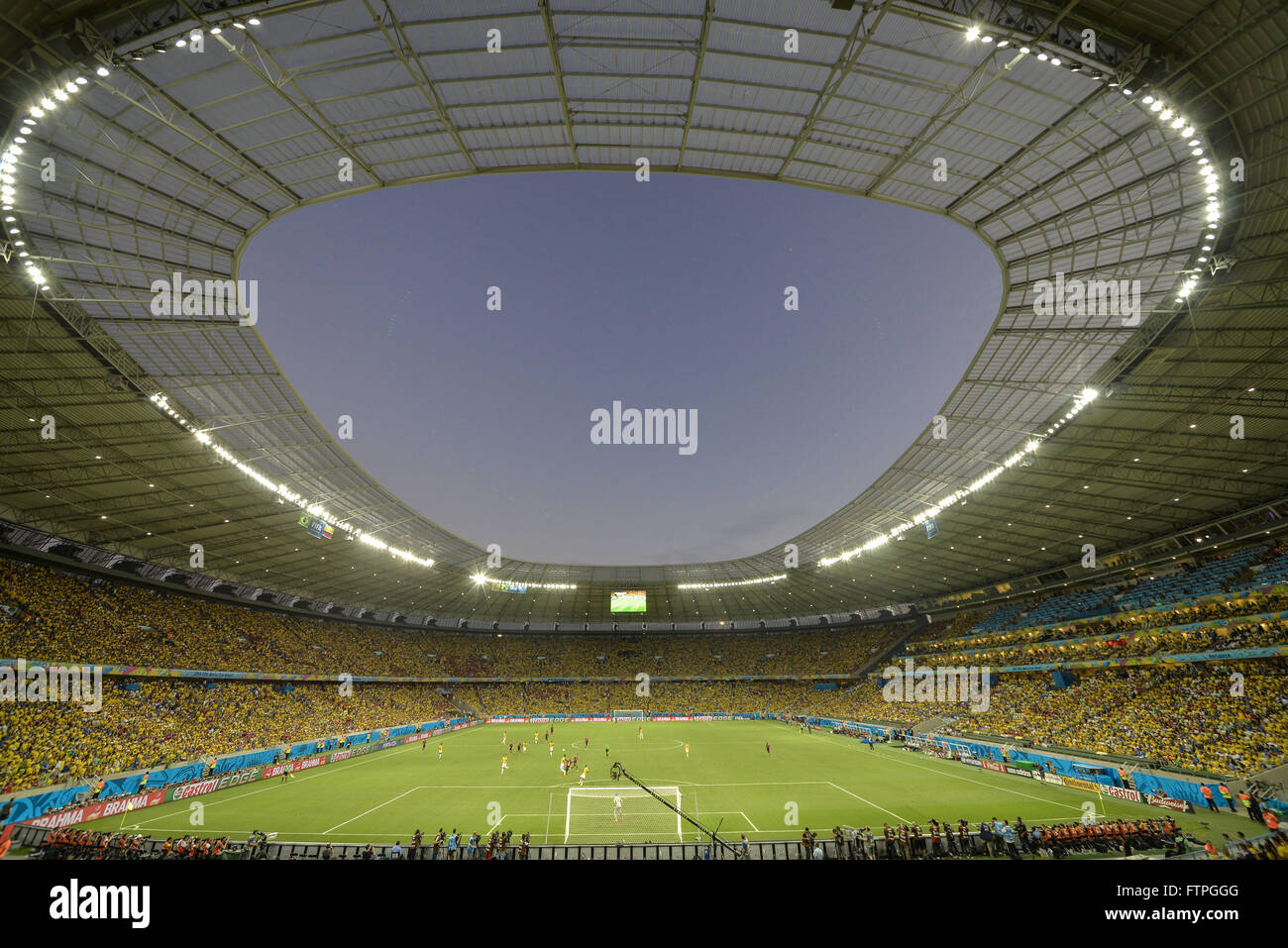 Castelao Arena stadium packed with fans to watch the game in Brazil and Colombia Stock Photo