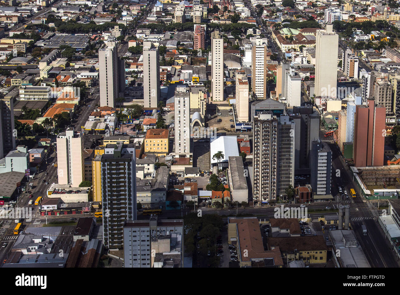 Aerial view of the central region of the city Stock Photo