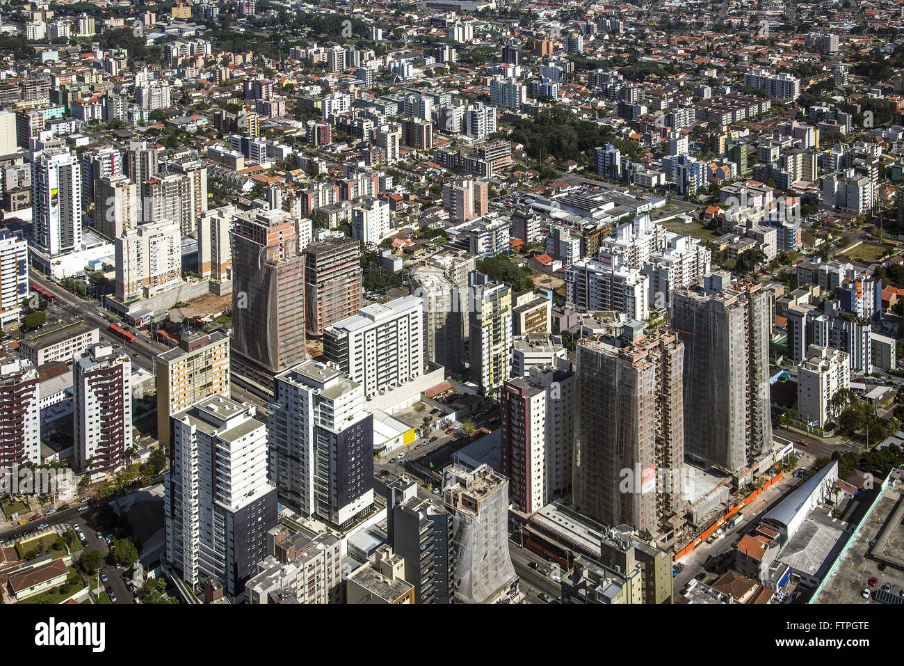 Aerial view of the central region of the city Stock Photo