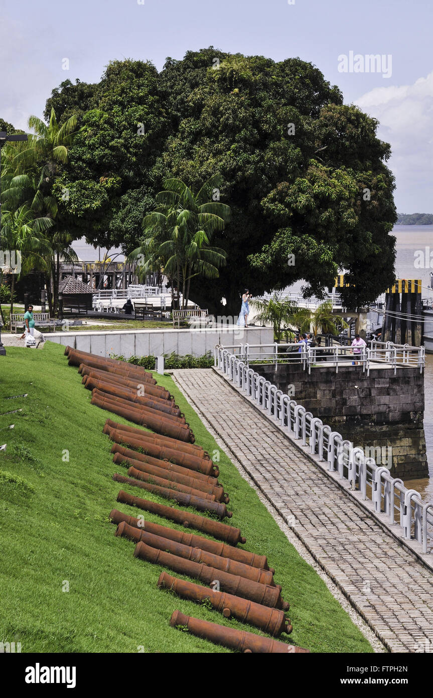 Fort Crib or Castle Fort on the bank of the mouth of the Rio Guama - Bay of Guajara Stock Photo