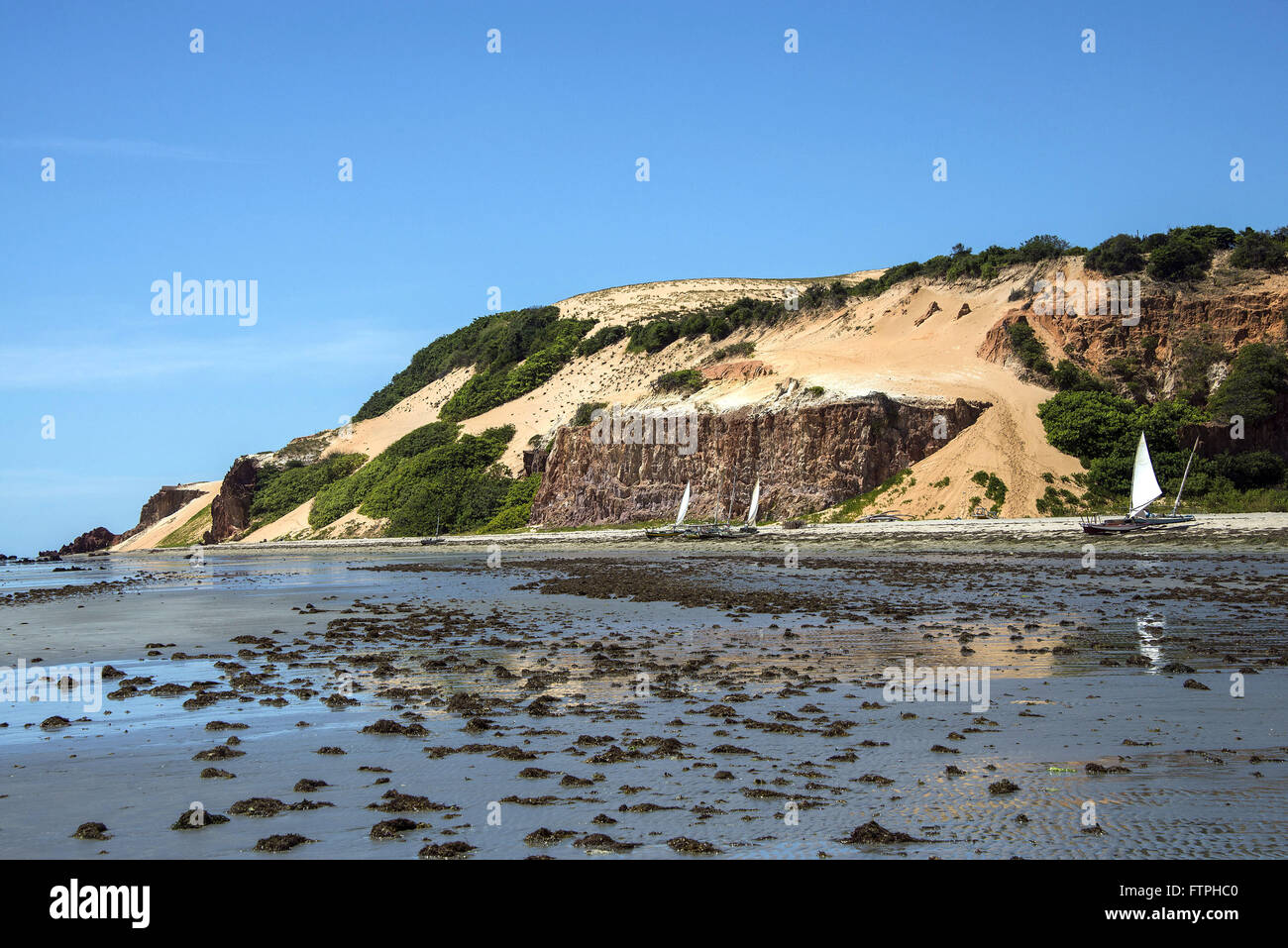 Cliffs in Ponta Grossa Beach Stock Photo