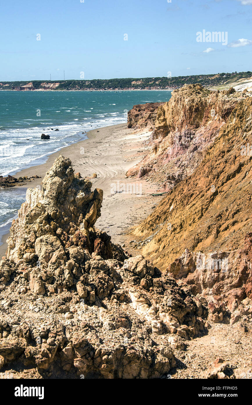Cliff in Round Beach Stock Photo