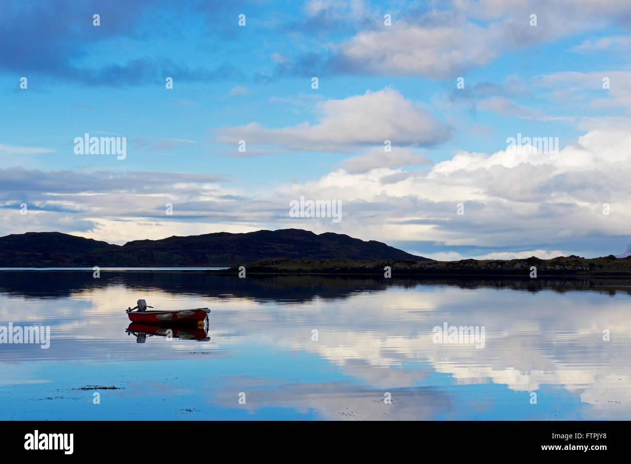 Dinghy moored at Arisaig, Invernessshire, Scottish Highlands, Scotland