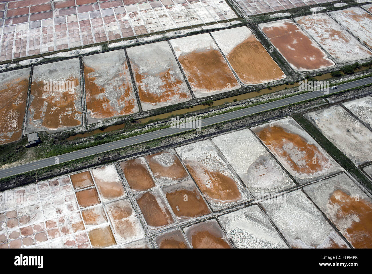 Vista aerea de salinas Stock Photo
