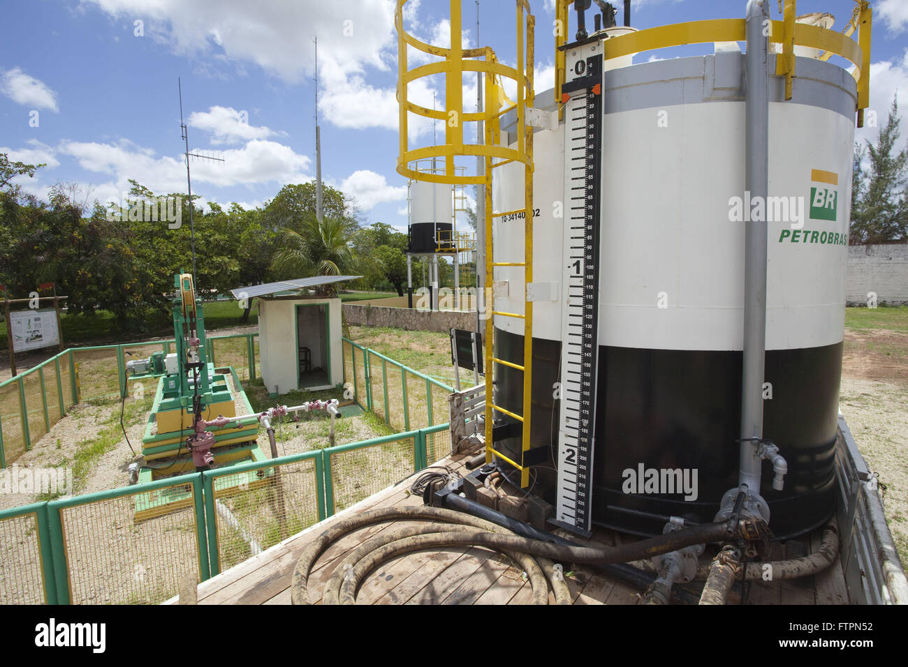 Each of the first poco pumping oil producer in the region of Mossoro Stock Photo