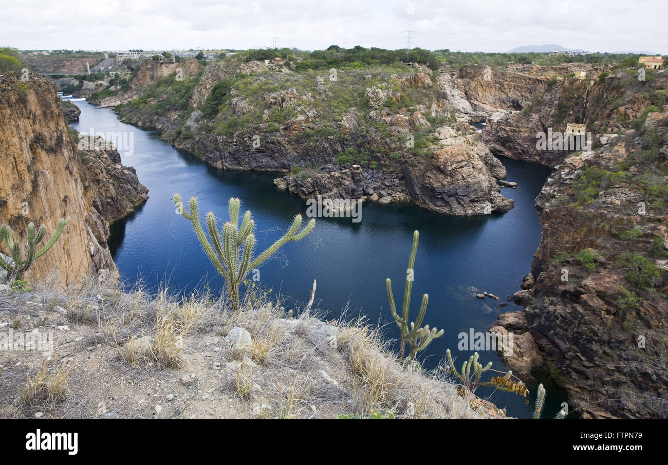 Sao Francisco River bed in period of drought - backlands of Bahia Stock Photo