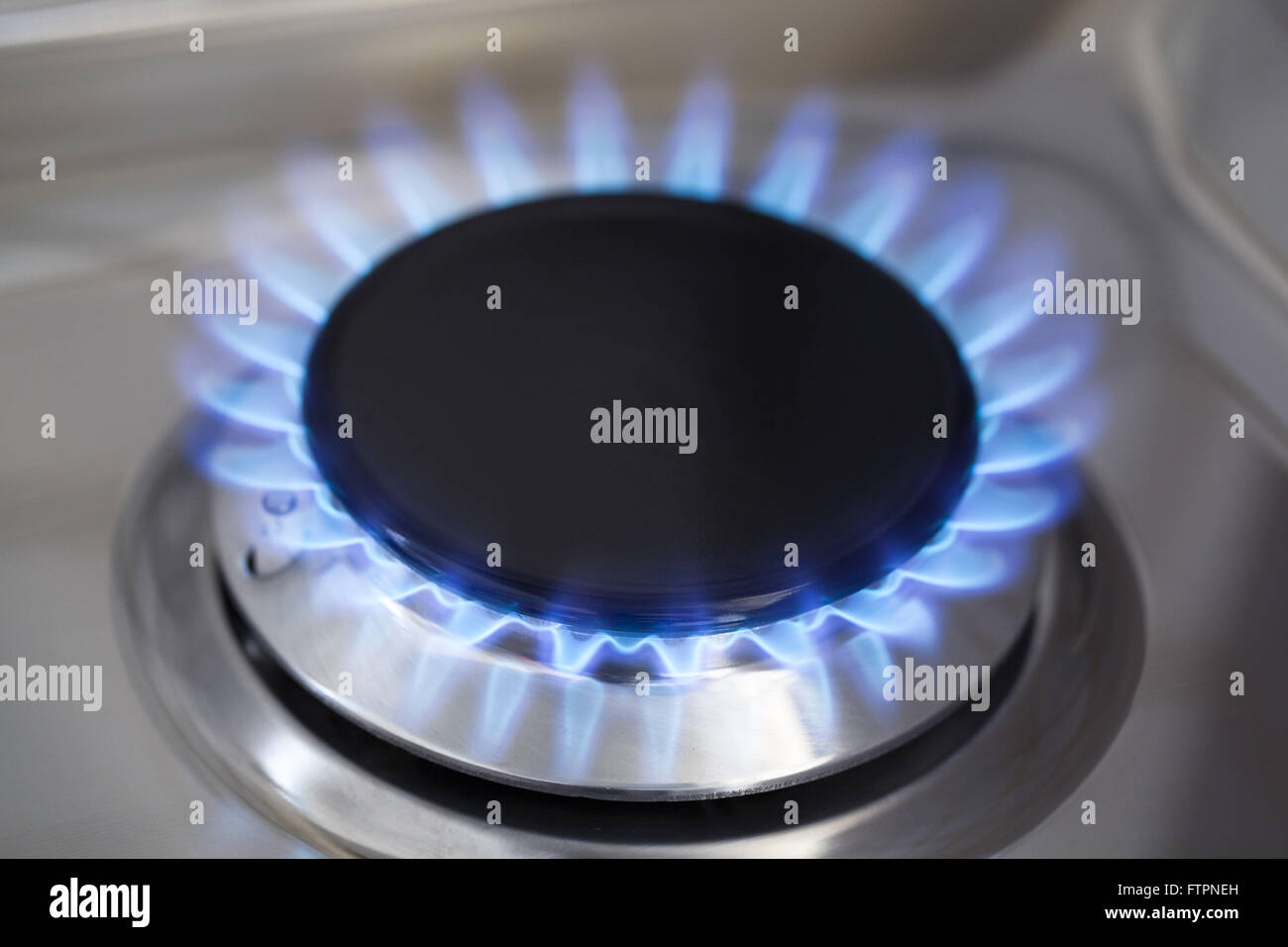 Flame burner gas stove Stock Photo Alamy