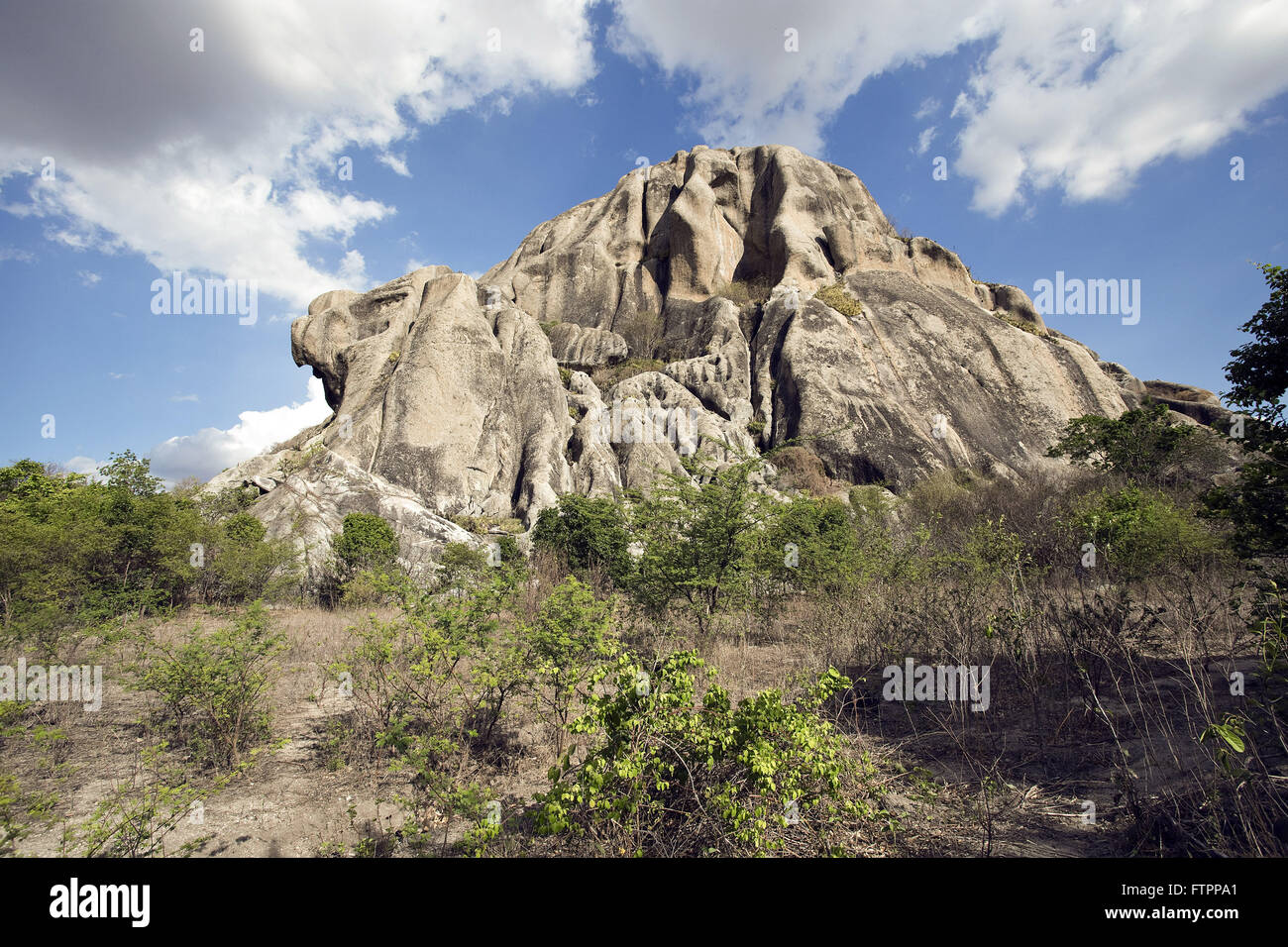 Detail of Inselbergs Fields - Natural Monument monoliths of Quixada Stock Photo