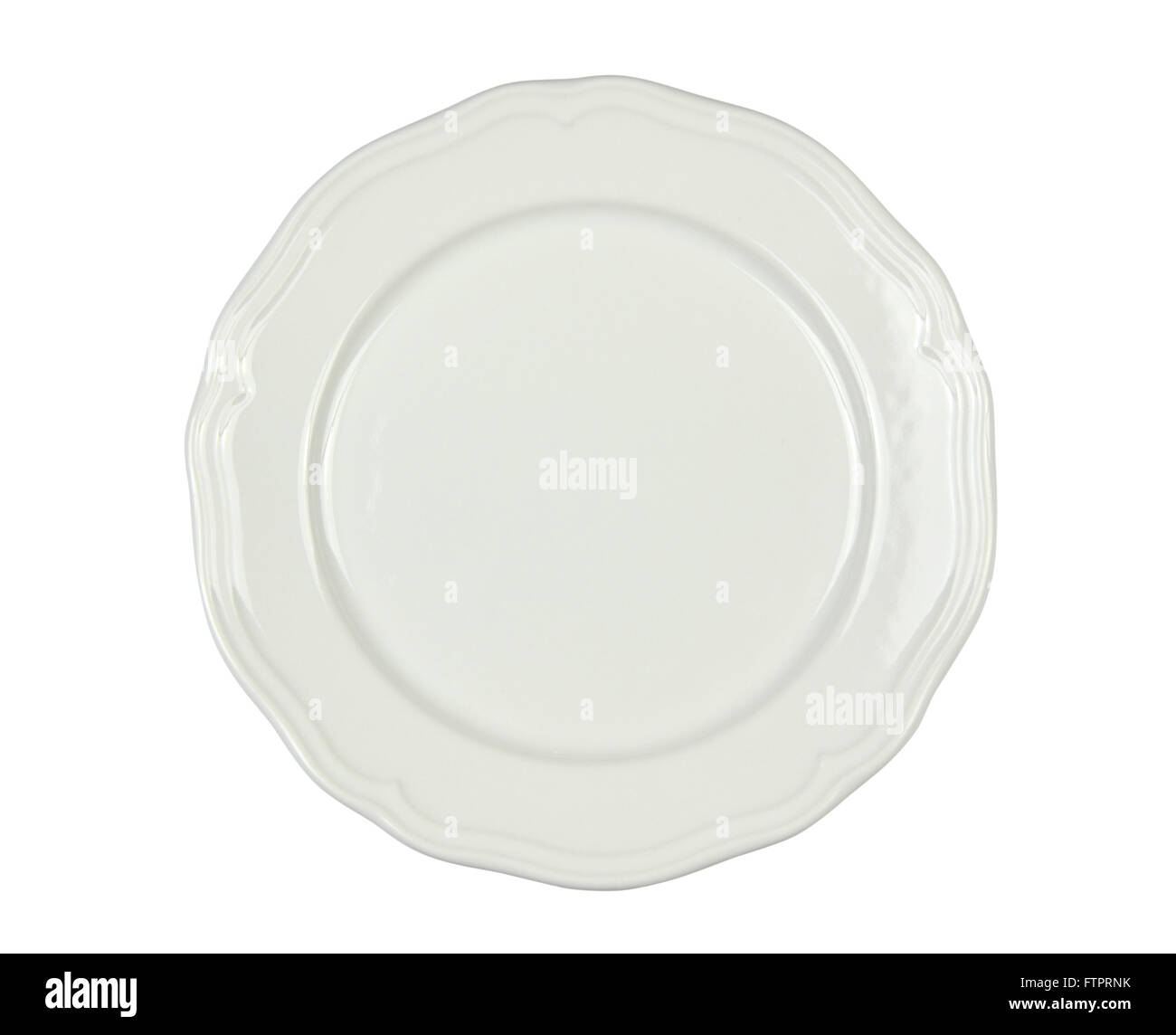 White porcelain plate isolated on white background Stock Photo - Alamy