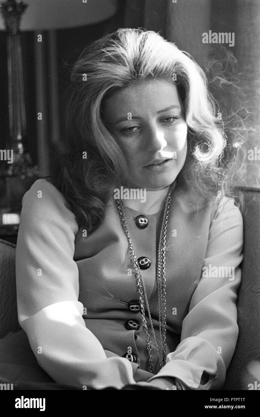 Patty Duke during an interview in 1970 Stock Photo