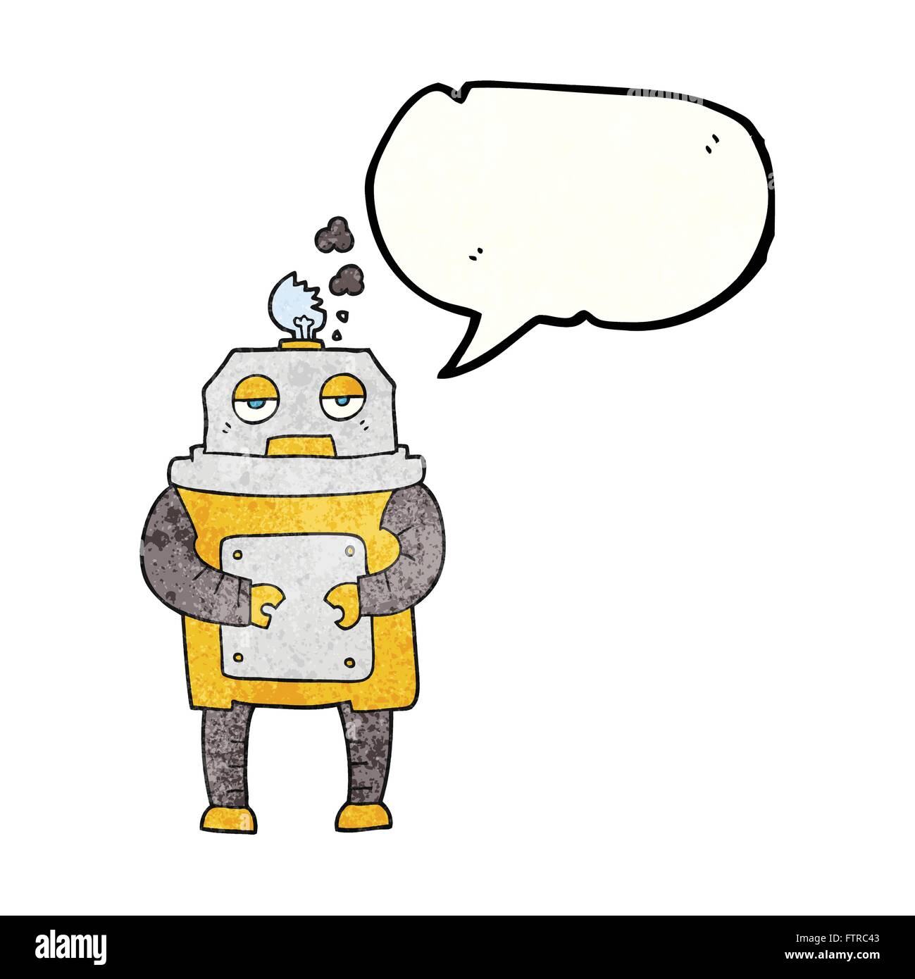 Cartoon malfunctioning robot bubble hi-res stock photography and images ...