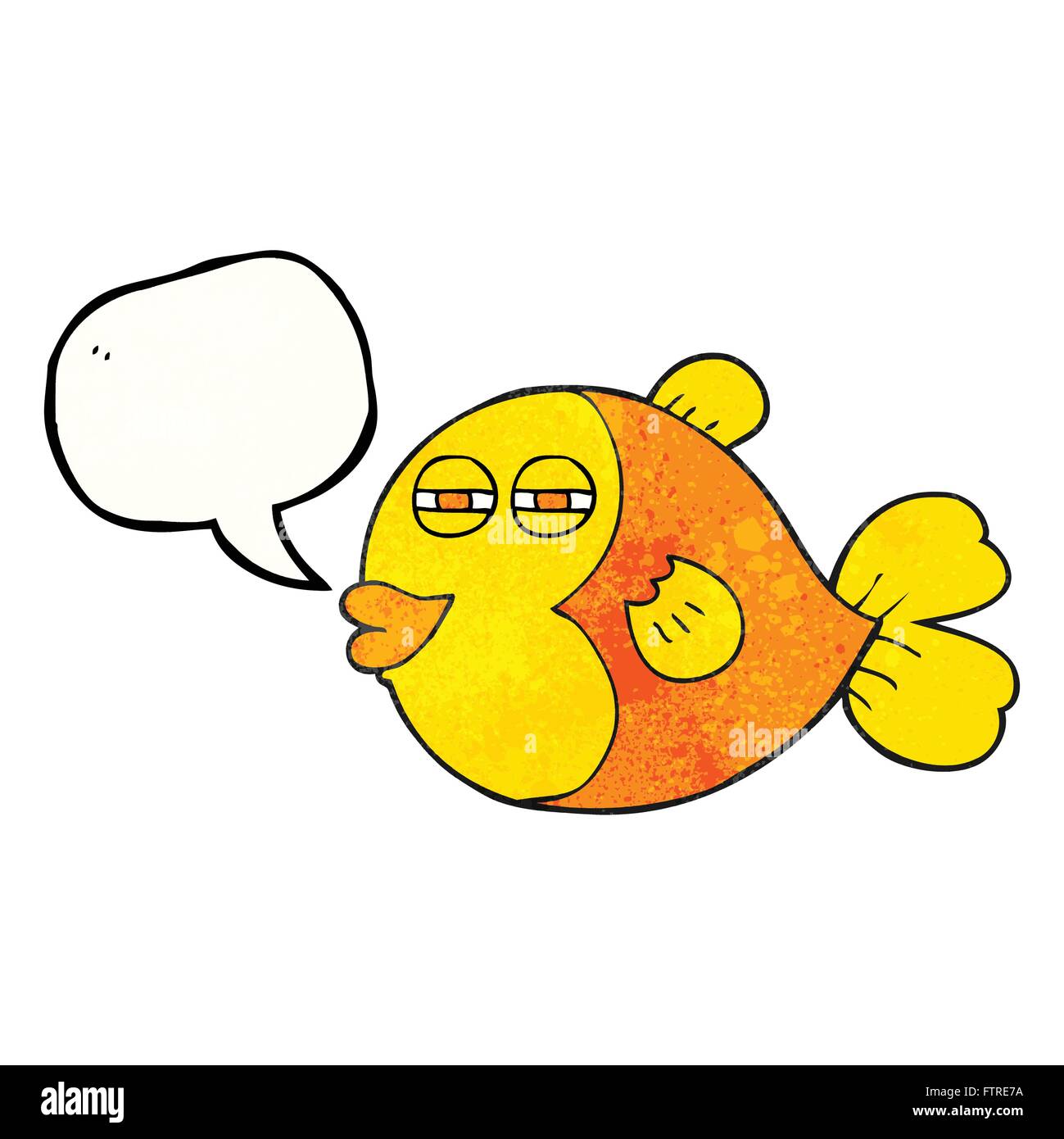freehand speech bubble textured cartoon fish Stock Vector Image & Art ...