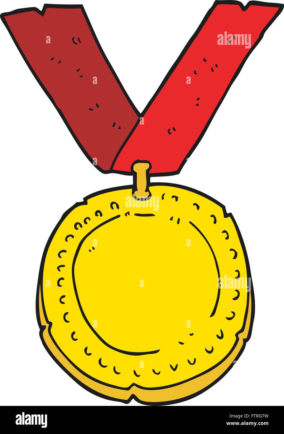 freehand drawn cartoon medal Stock Vector