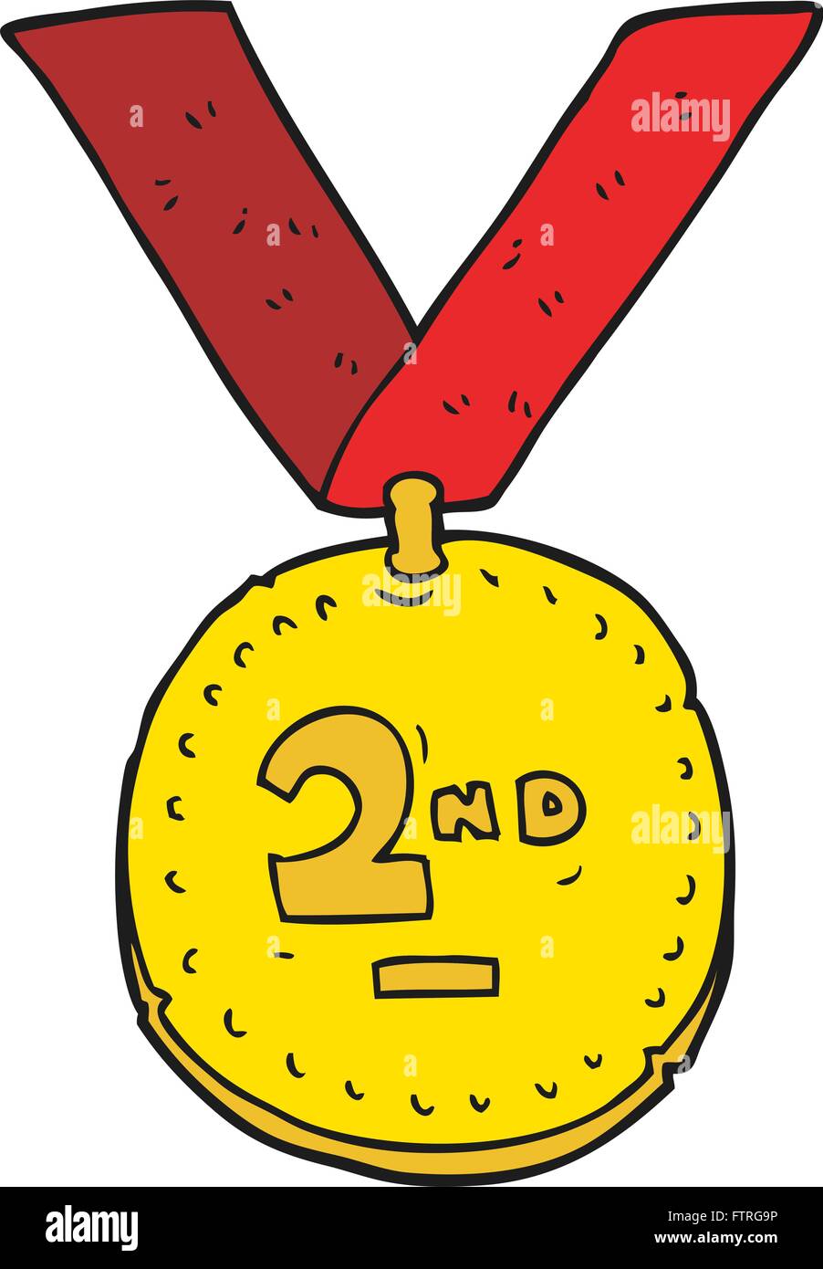 freehand drawn cartoon sports medal Stock Vector