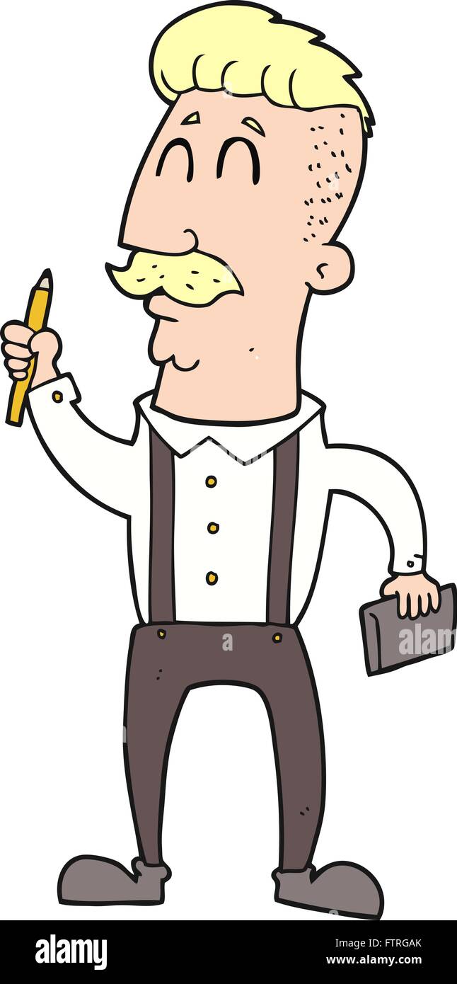 freehand drawn cartoon man with notebook Stock Vector Image & Art - Alamy