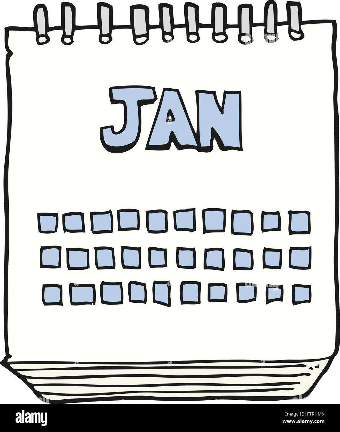 Month Calendar Cartoon