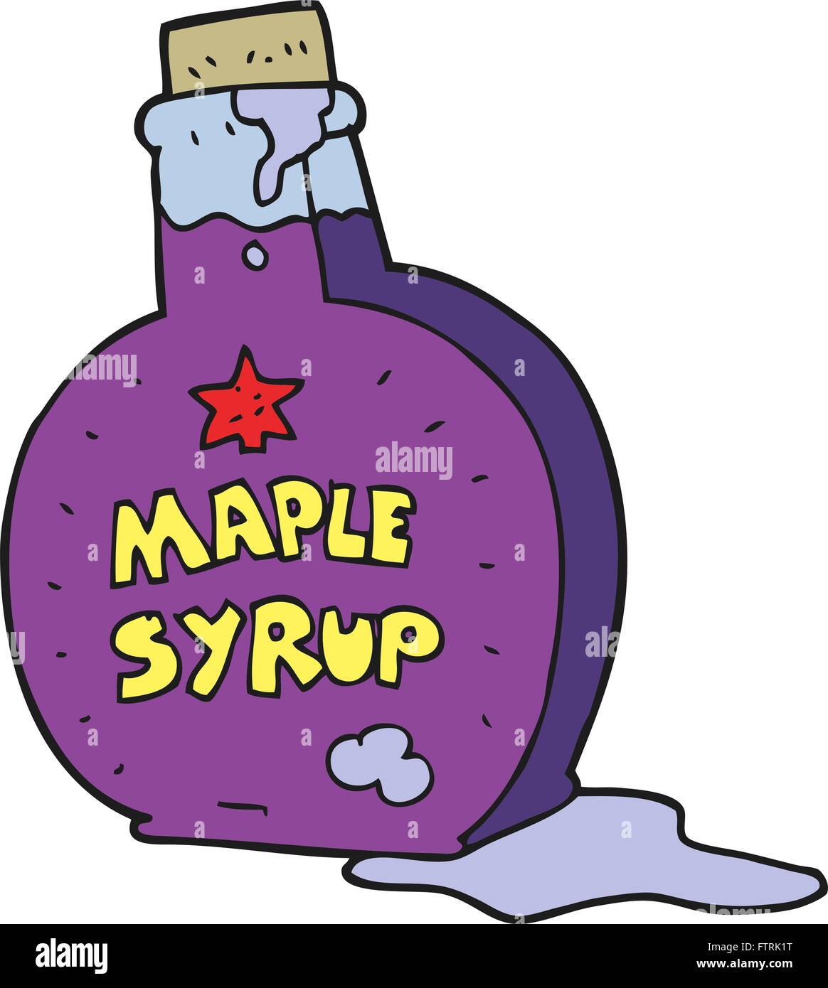 freehand drawn cartoon maple syrup bottle Stock Vector Image & Art Alamy