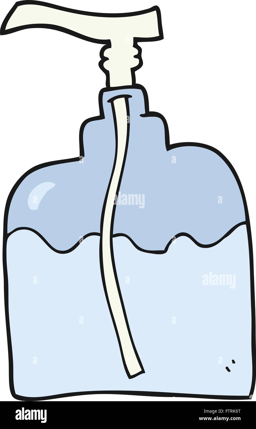 freehand drawn cartoon pump bottle Stock Vector Image & Art - Alamy
