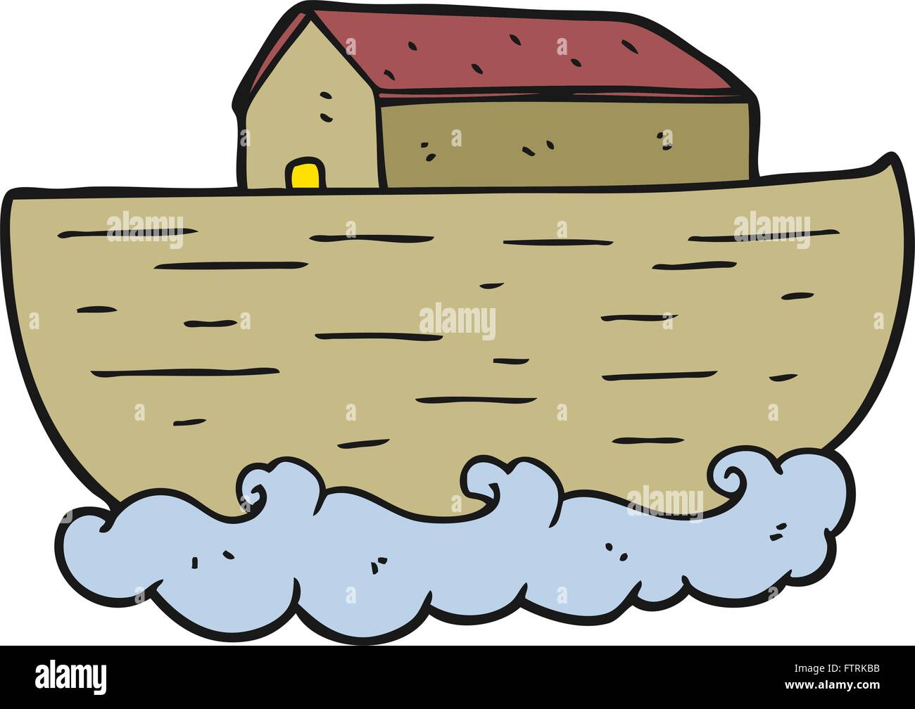 Noah Building Ark Cartoon