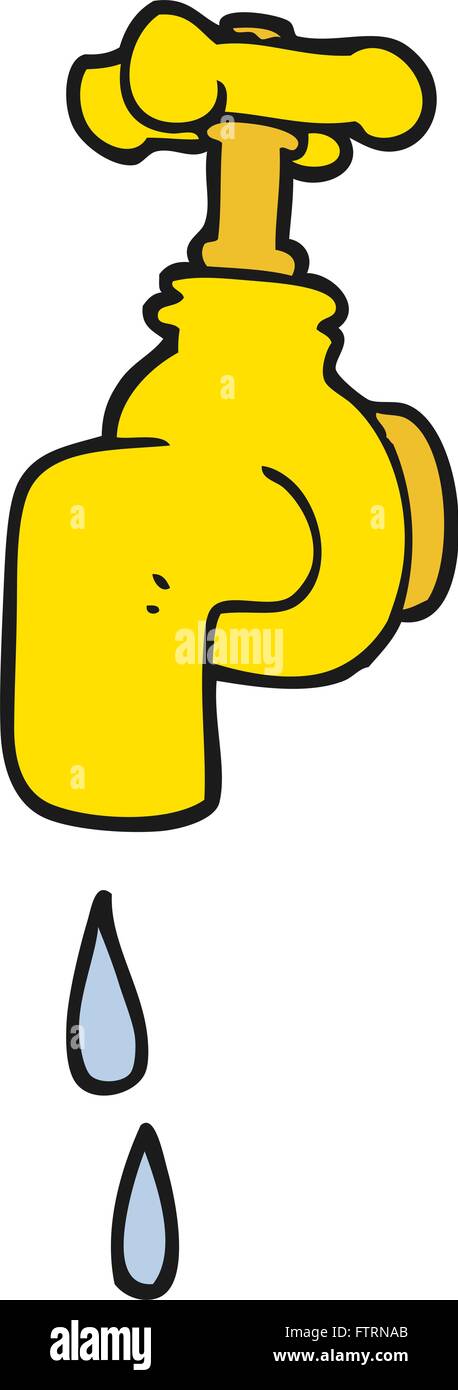 freehand drawn cartoon dripping faucet Stock Vector Image & Art - Alamy