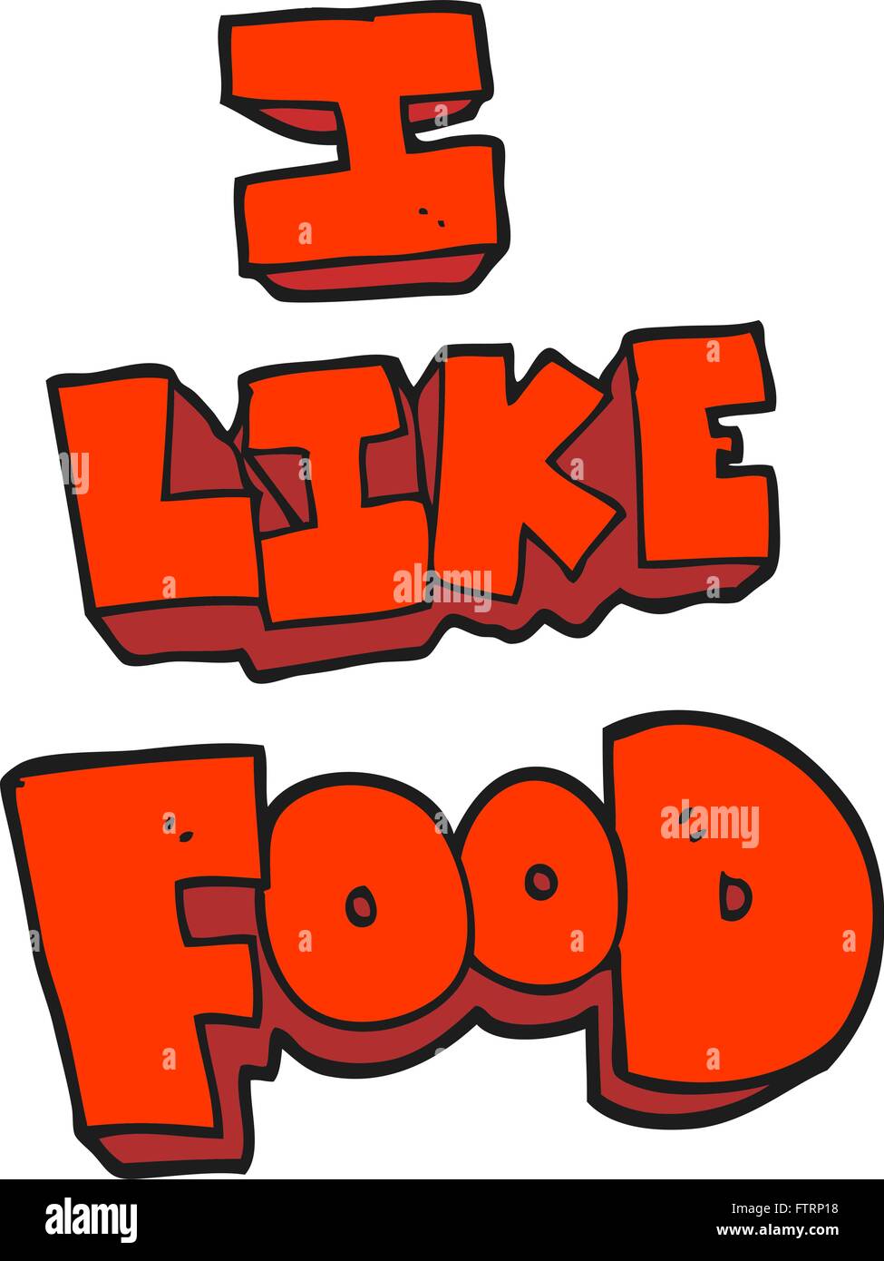 freehand drawn cartoon i like food symbol Stock Vector Image & Art Alamy