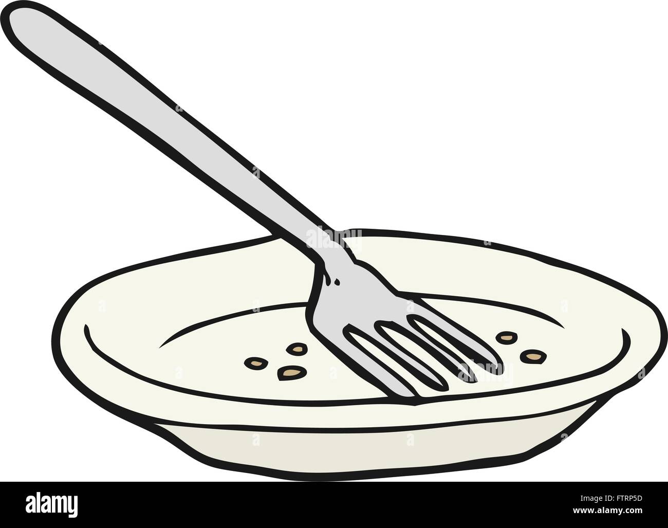 freehand drawn cartoon empty plate Stock Vector Image & Art - Alamy