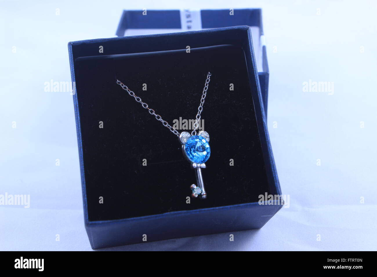 Necklace in box Stock Photo