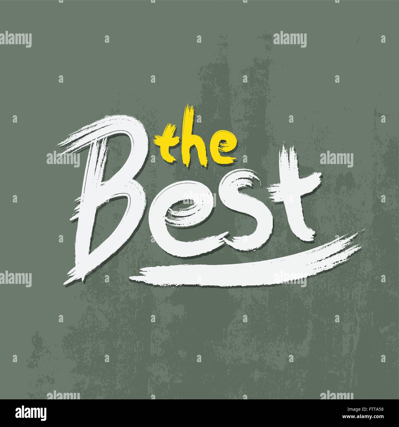 The best font paint on textured concrete. Vector illustration. Stock Vector