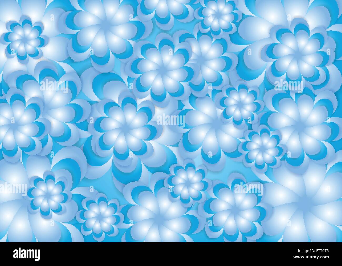 Abstract blue summer flowers background. Vector illustration Stock ...
