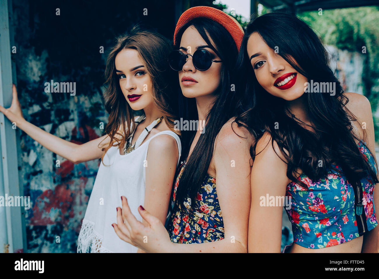 Three Beautiful Girls High Resolution Stock Photography And Images Alamy