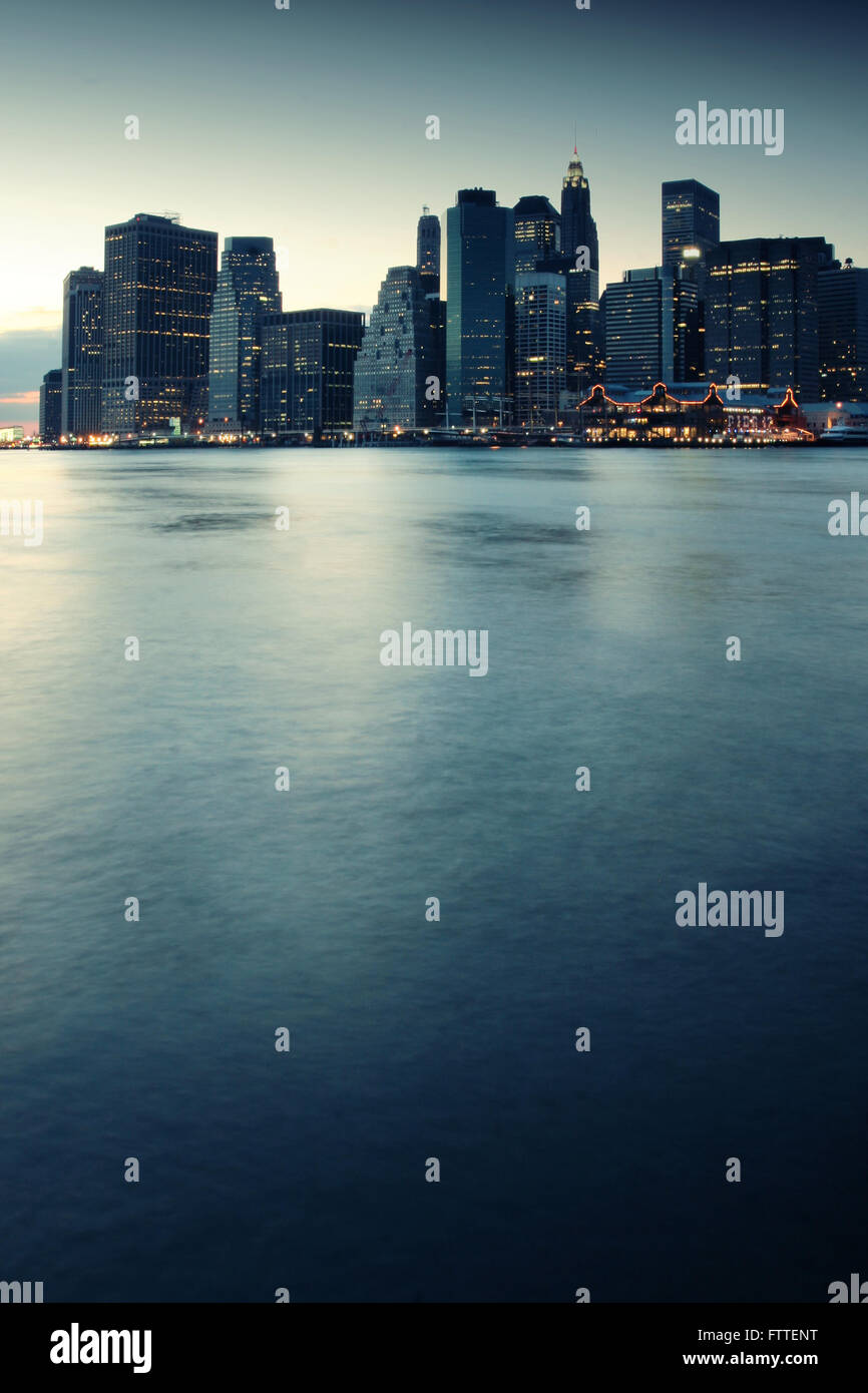 New York skyline at dusk Stock Photo - Alamy