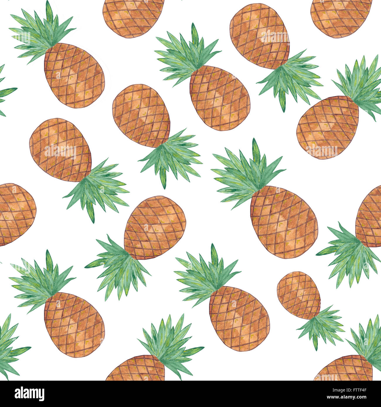 Seamless pattern with pineapple isolated on white background ...
