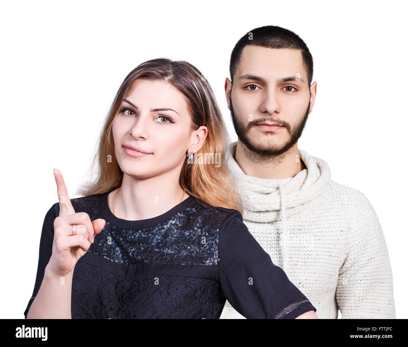 Young couple in spat Stock Photo