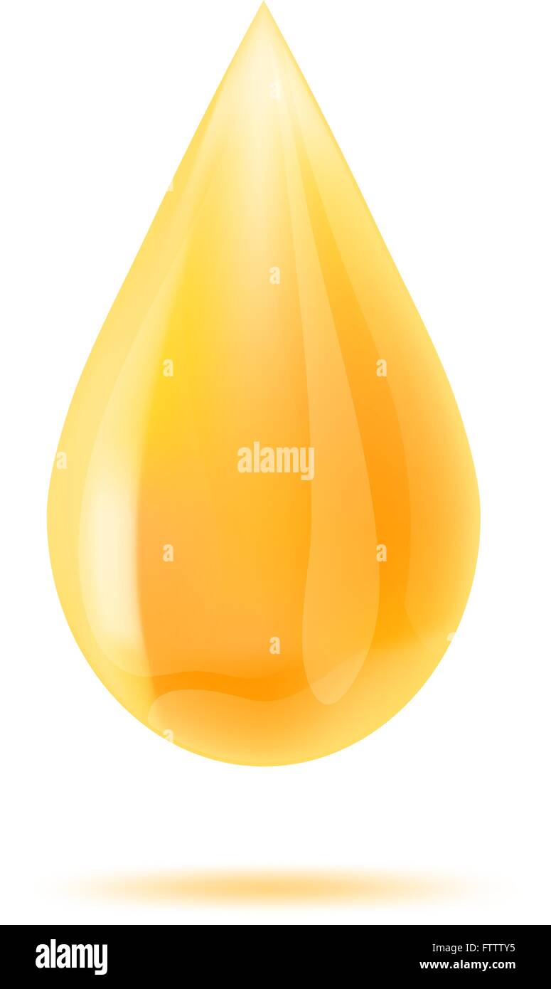 Honey drop on white. vector illustration. Symbol of liquid honey Stock Vector