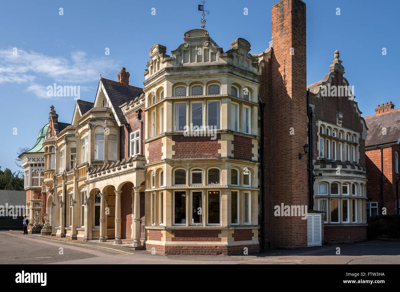 Bletchley Park Mansion was home to the code-breakers in WWII Stock Photo