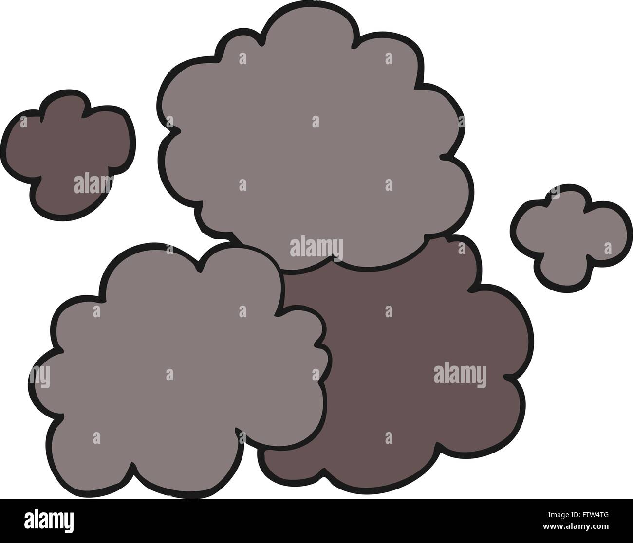 freehand drawn cartoon smoke cloud Stock Vector Image & Art - Alamy