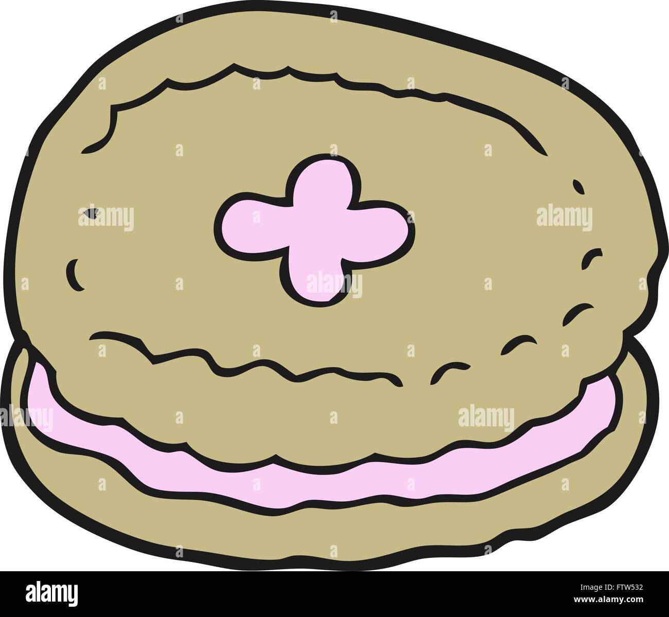 freehand drawn cartoon biscuit Stock Vector Image & Art Alamy