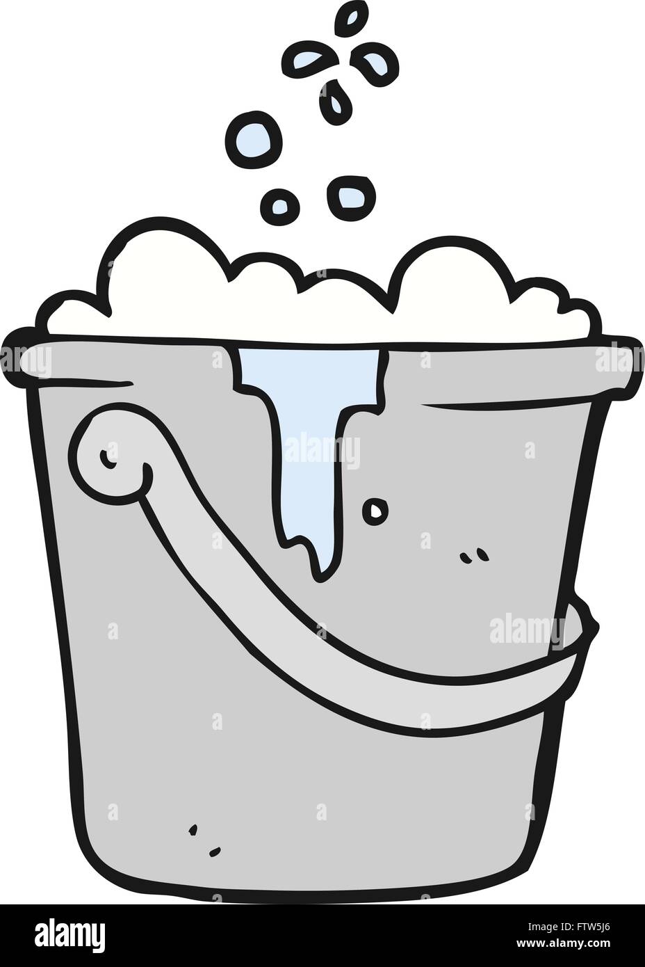 Freehand drawn cartoon bucket water hires stock photography and images