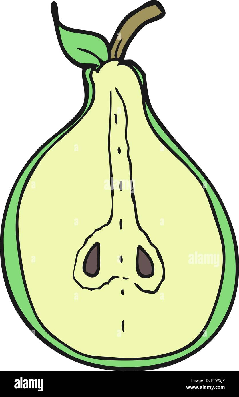 freehand drawn cartoon pear Stock Vector Image & Art - Alamy