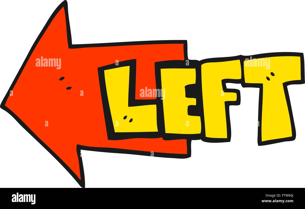 freehand drawn cartoon left symbol Stock Vector Image & Art - Alamy