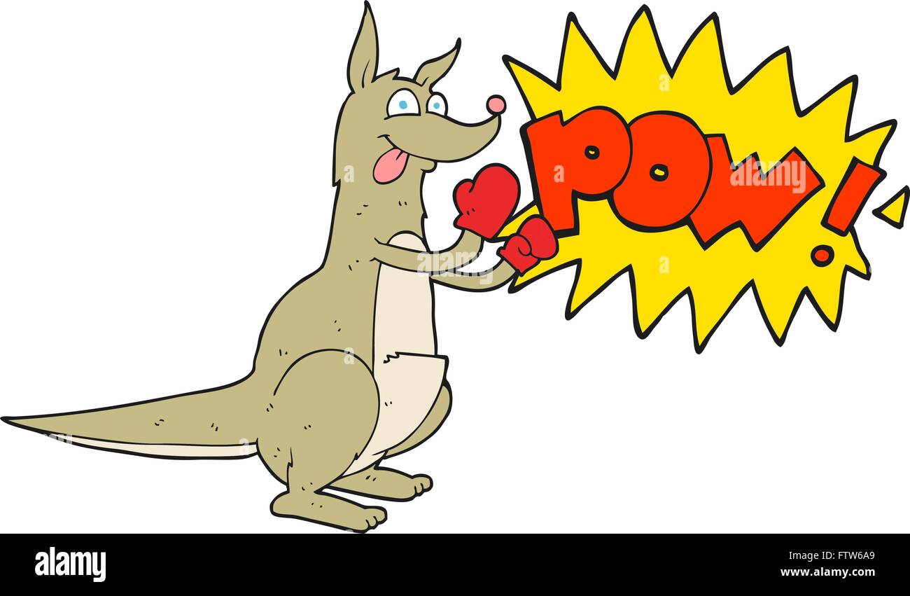 Freehand Drawn Cartoon Boxing Kangaroo Stock Vector Image Art Alamy